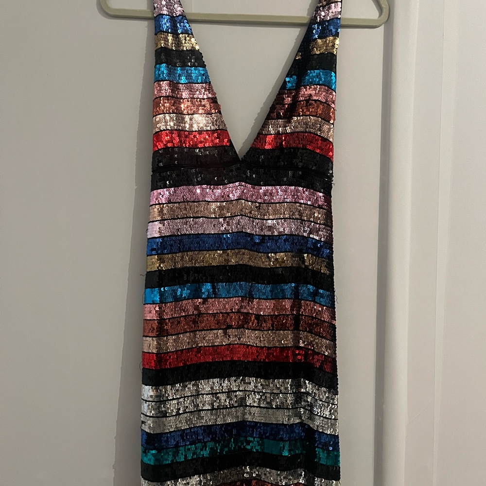 Free people Multicolor Sequin‎ Striped Dress
